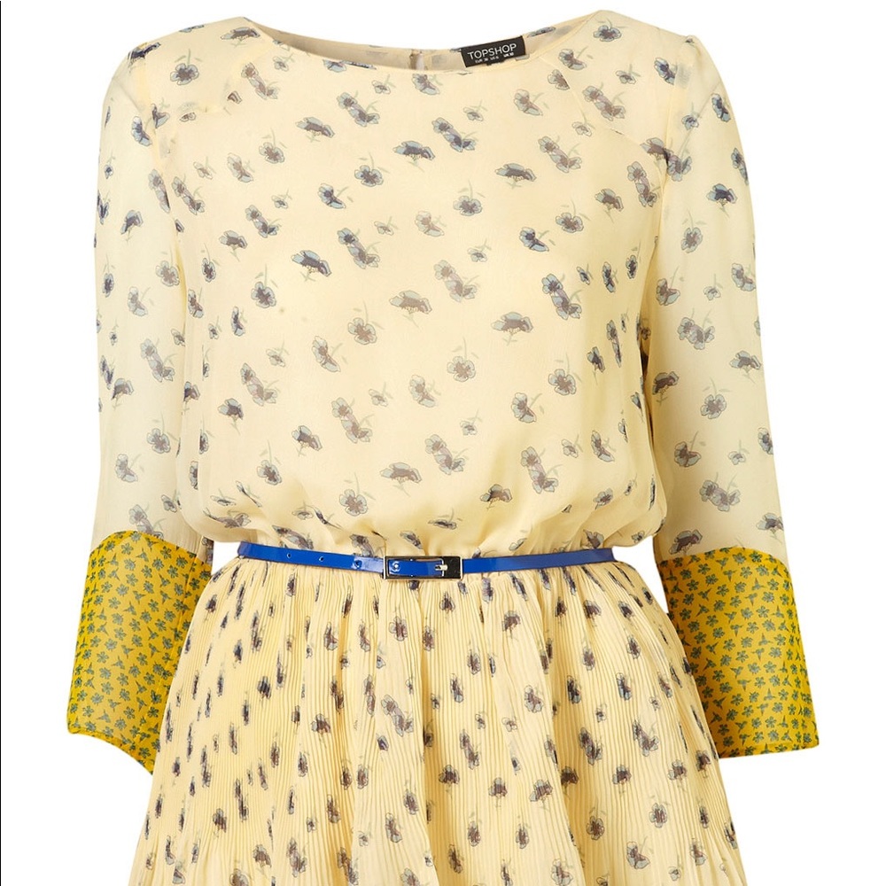 Topshop buttercream tea dress